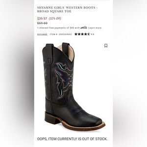 Shyanne Girls' Western Boots - Broad Square Toe